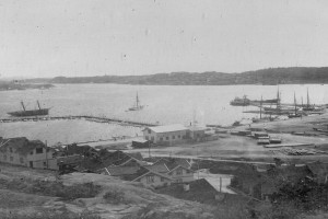 Bilde av Utsikt fra Preståsen 1915 - Indre havn
